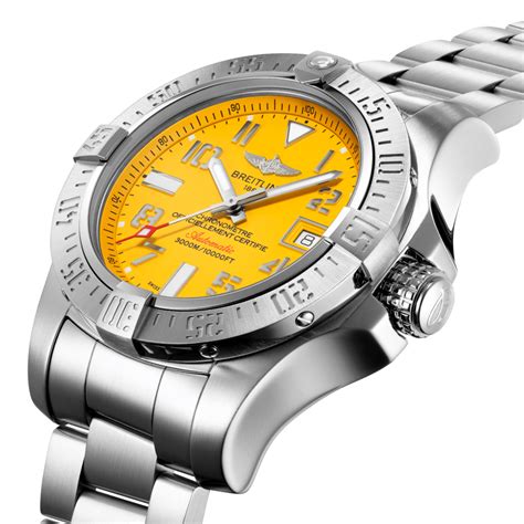 breitling longitude yellow|breitling avenger seawolf yellow dial.